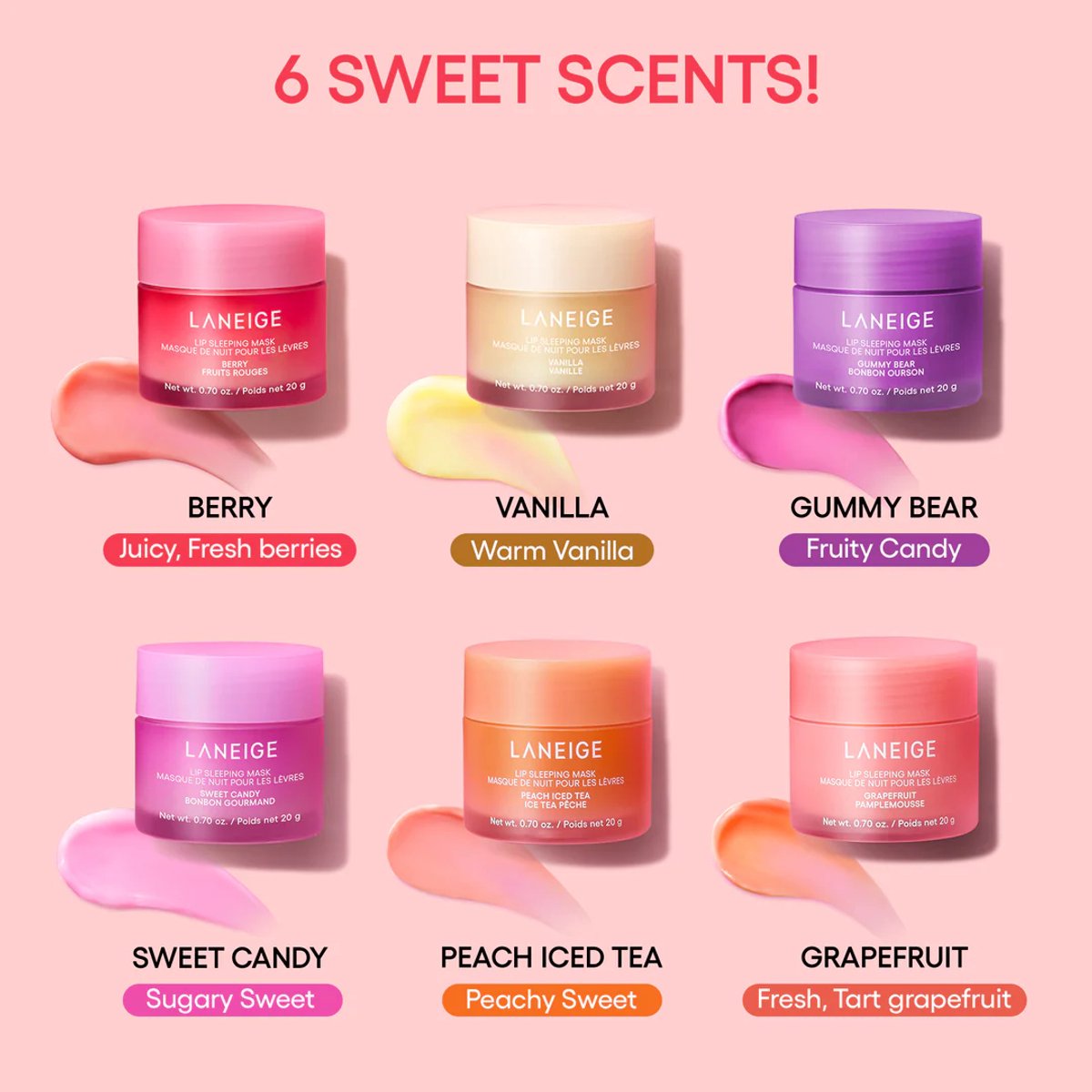 Laneige - Lip Sleeping Mask - Peach Iced Tea - 20g — cadeau in Verzorging - foto 3