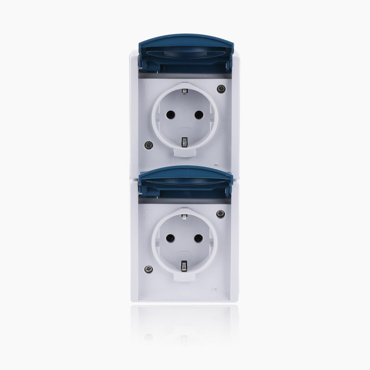 Busch-Jaeger 20-02 EW-53 Schuko-stekkerdoos voor verticale montage, wit