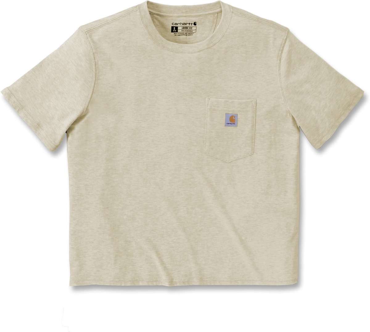 Carhartt Damen Lightweight S/S Crewneck T-Shirt 106122 -S Oat Milk Heather