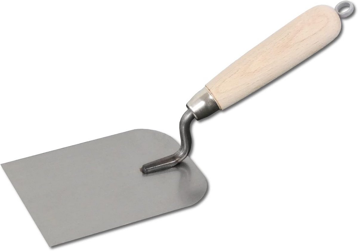 Gipserspatel 100 mm breed, met houten handvat en staalblad