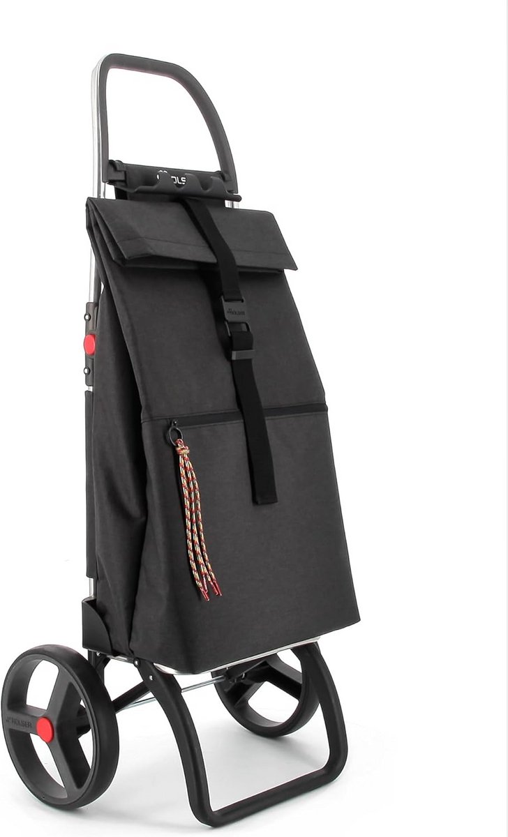 Omvouwbare Boodschappentrolley met Grote Wielen - Zwart