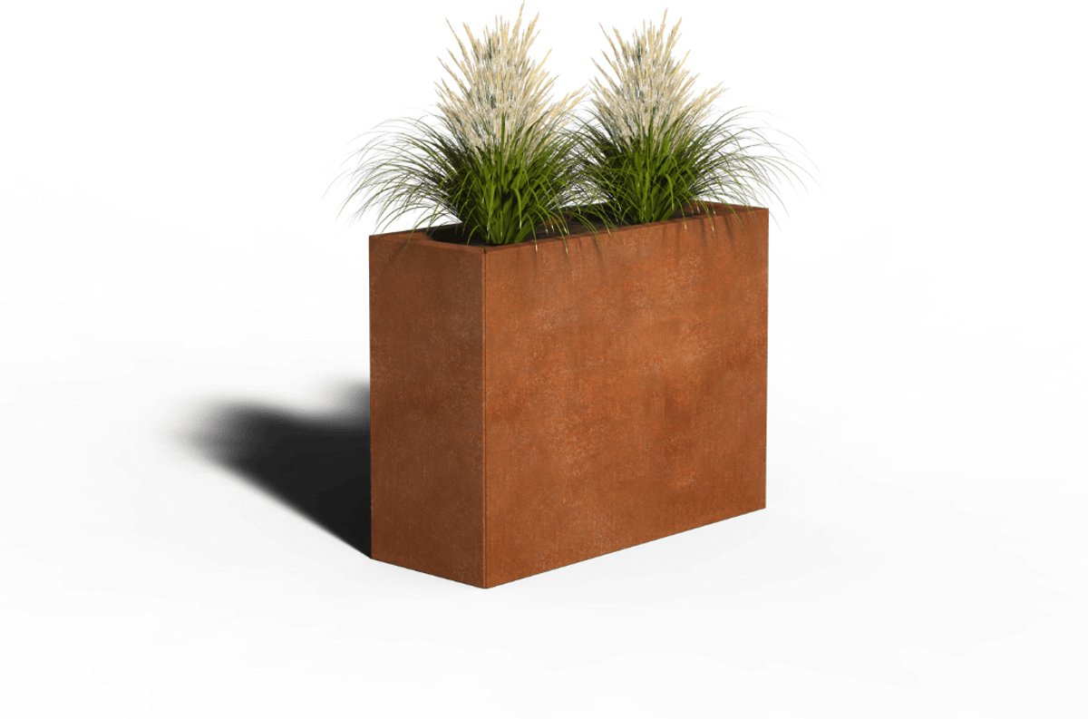 Cortenstaal Plantenbak Rechthoek | 80 x 30 x 80 | Zonder bodem