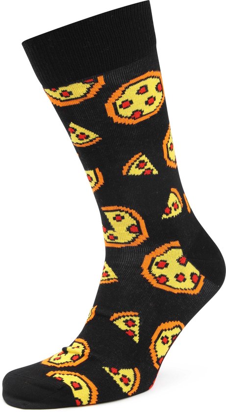 Happy Socks à Chaussettes Pizza pixelisée - Pointures 41 à 46 - Homme - Chaussettes humoristiques - Chaussettes mi-hautes