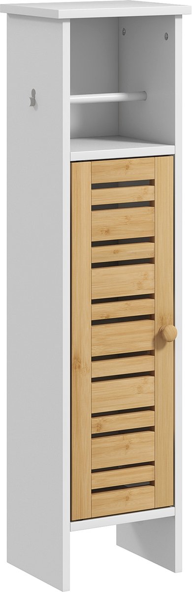 HOMCOM-Badkamerkast-MDF-21x17x78cm-Wit