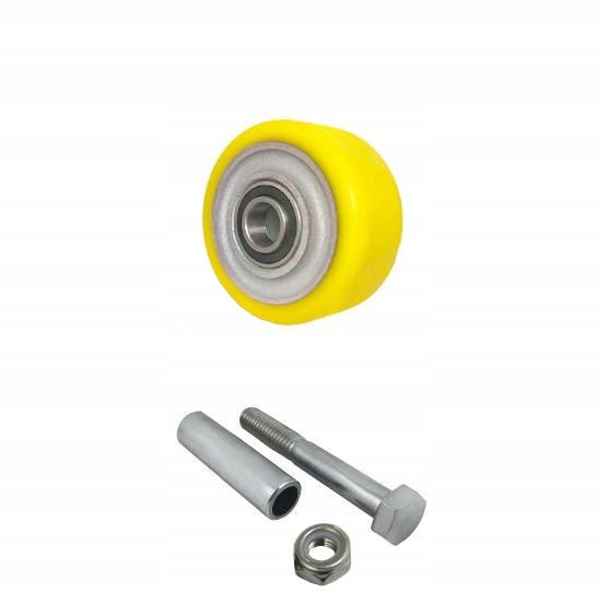Gietijzer-polyurethaan wiel 11ZP, 100mm, 500kg, met montagekit