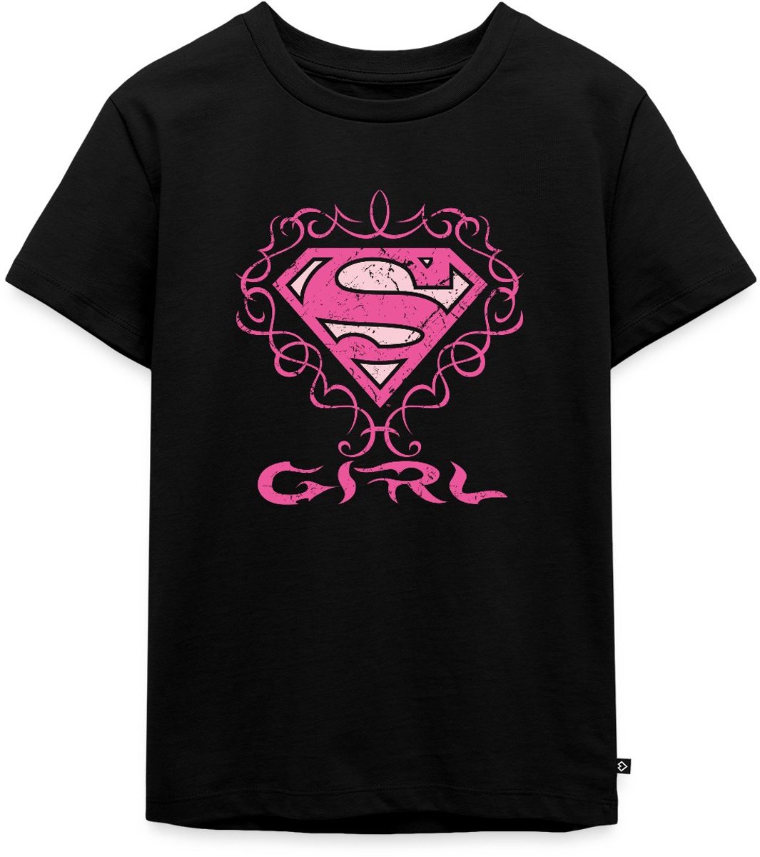 Superman Super Girl S Schild Premium T Shirt Kinderen