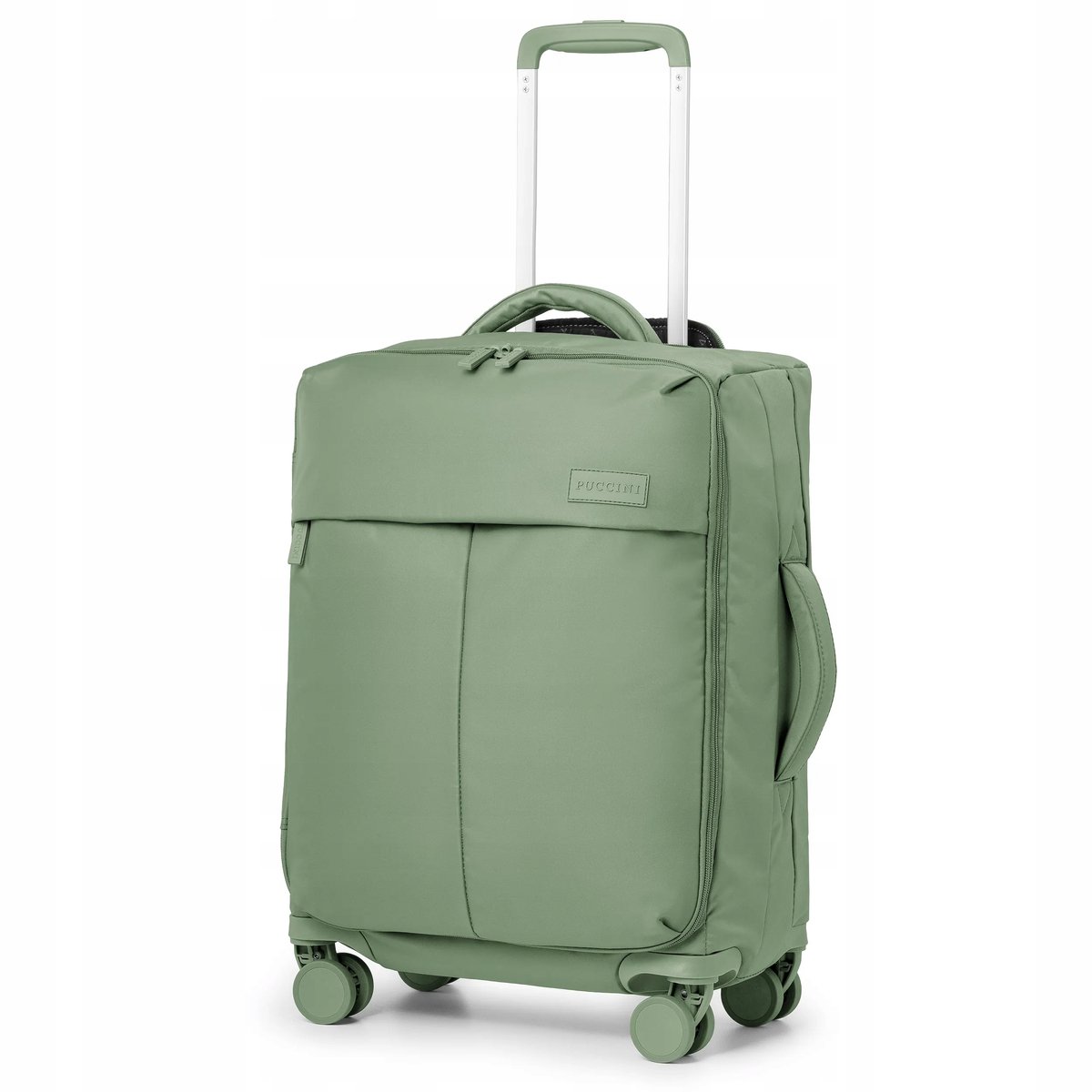 Puccini Barbados Cabinekoffer Zacht Nylon Groen 4 Wielen 32L