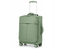 Puccini Barbados Cabinekoffer Zacht Nylon Groen 4 Wielen 32L