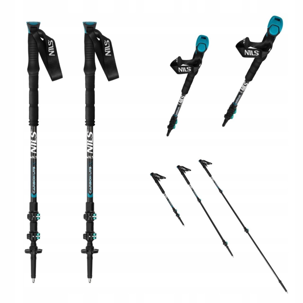 Nils TK8607 Carbon Trekkingstokken - Lichtgewicht & Verstelbaar