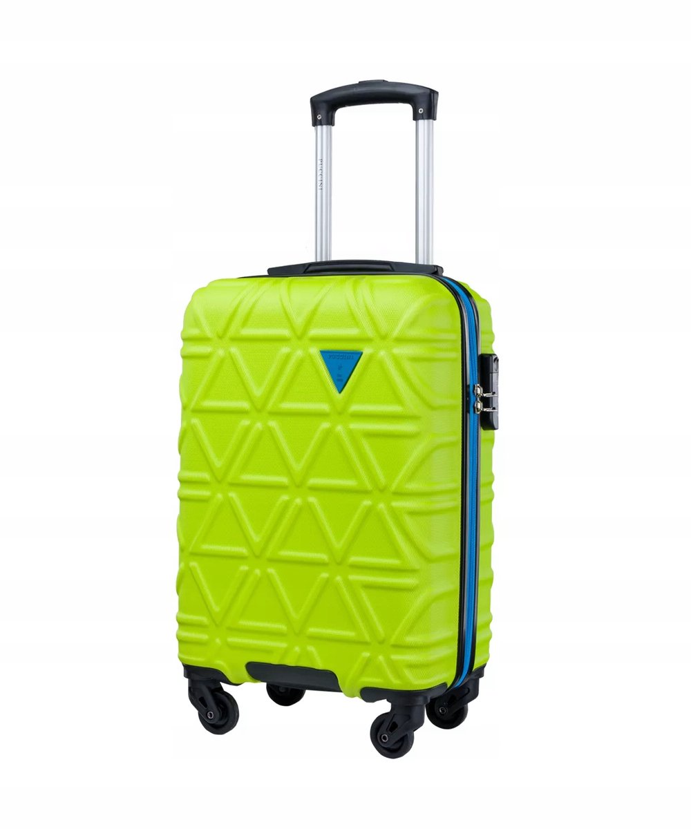 Puccini California Koffer - Lichtgroen, ABS, 54cm, 360° Wielen, TSA Slot