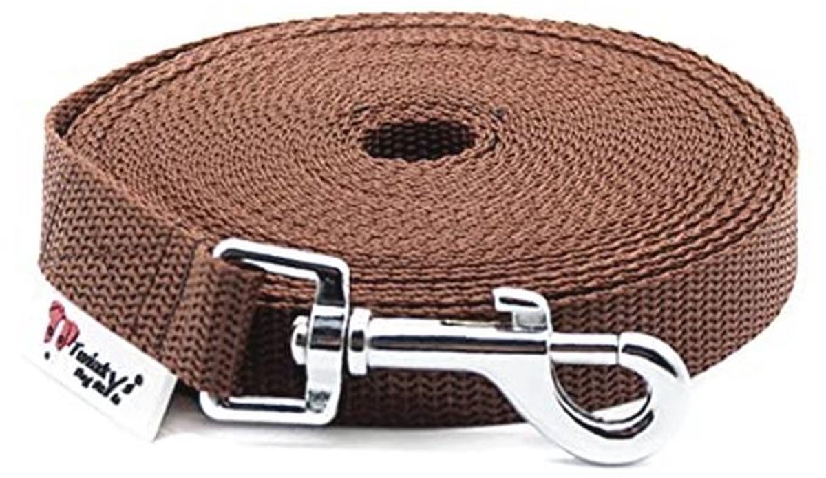 Hondenriem 5 meter 15 mm voor honden tot 15 kg - Duurzame sleeplijn met polsband