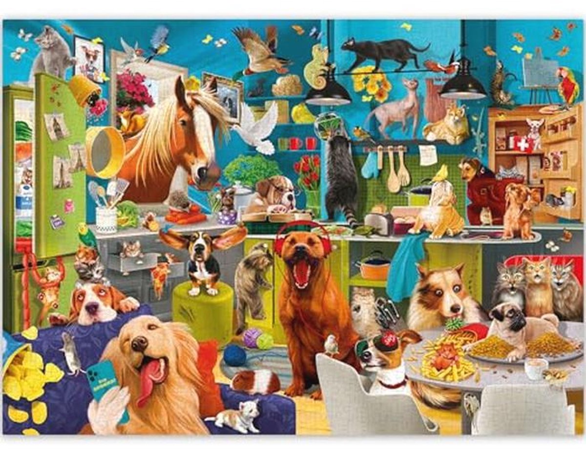 Puzzel Van 1000 Stukjes - Grappige Dierenmotieven Voor Volwassenen En Kinderen - Educatief Speelgoed - Puzzel Cadeau Voor Kinderen Van 8-12 Jaar