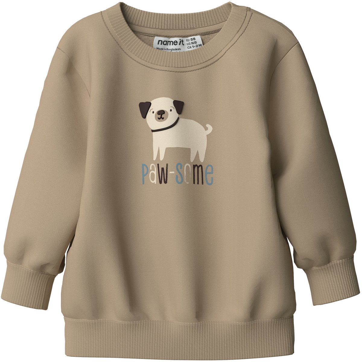NAME IT - NBMVONNE LS SWEAT BOX BRU - Baby - Vesten