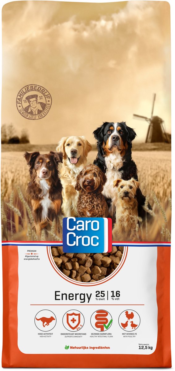 Carocroc Premium Energy 25/16 125 kg - Hond
