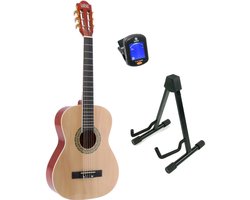 Klassieke gitaar 3/4 - incl. statief en tuner - LaPaz 002 - Hout