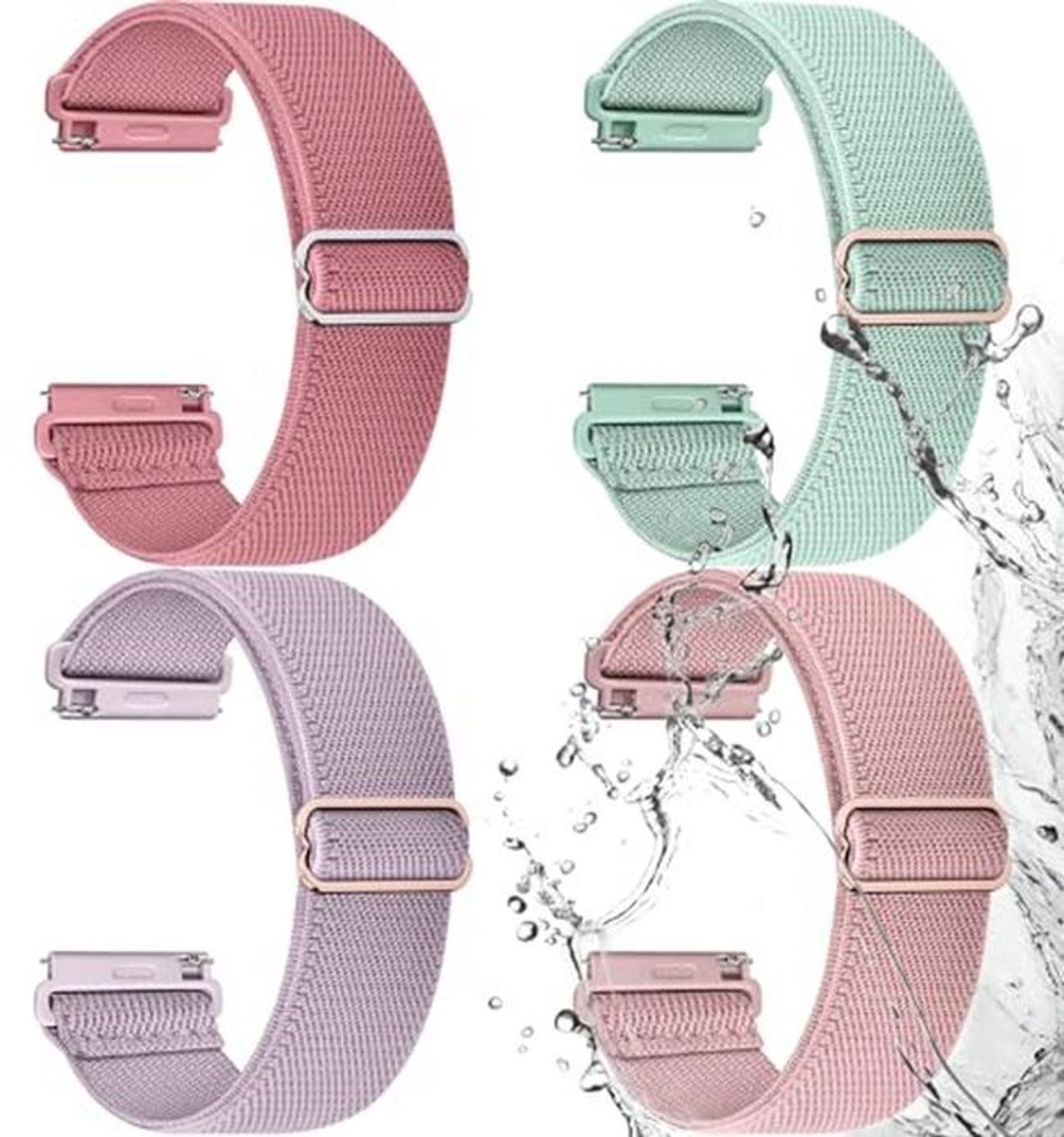 Elastische Nylon Horlogeband 20mm 22mm met Snelle Bevrijding voor Smartwatches en Klassieke Horloges, Ademend en Comfortabel Sportband voor Dames en Heren