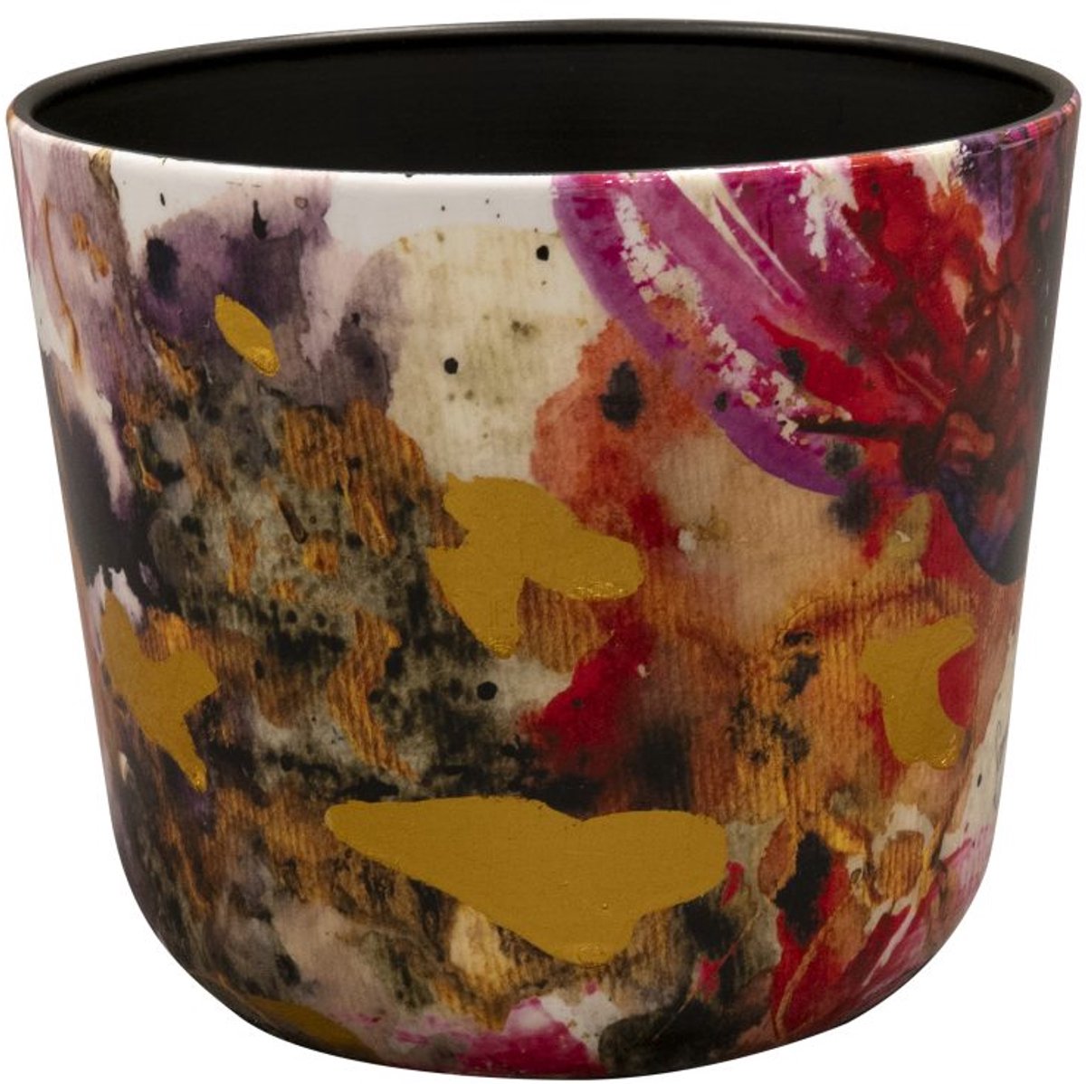 TS Collection - Vaas conisch Sweet magnolia - 16x14 - Metaal & Epoxy - Exclusieve woonitems voor binnen - Handgemaakt - Unieke print - Designed by Lammie