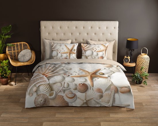 Housse de couette Good Morning Cote n°33260 sable - 200x200/220 + 2 taies d'oreiller 60x70 - Beige