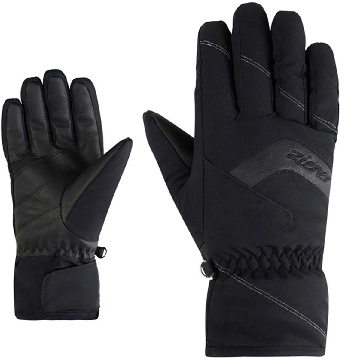 Ziener Karizon-Z AS Skihandschoenen Dames Zwart
