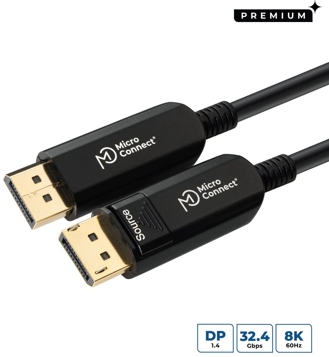 Microconnect DP-MMG-1500V1.4OP DisplayPort kabel 15 m Zwart