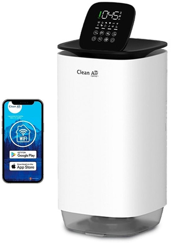 Clean Air Optima® CA-806 Smart - 2in1 Hybride Luchtbevochtiger en Luchtreiniger met Top Filling - Meervoudige Filtertechnologie - Hygiënische luchtbevochtiging - Ultrastille Sleep-Mode - Geschikt voor kleine en grote ruimtes!