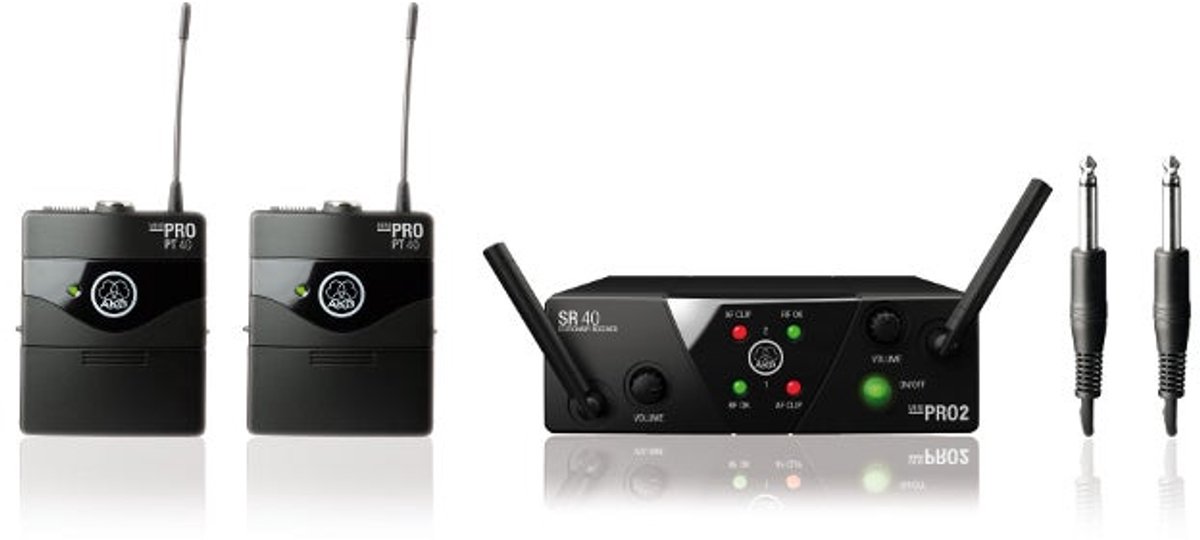 AKG WMS 40 Mini2 Dual draadloos gitaar systeem ISM2 ISM3