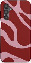 Coque Casetastic Compatible avec Samsung A16 - Étui Double Couche Protecteur Élégant - Framboise Rose Rouge Taches