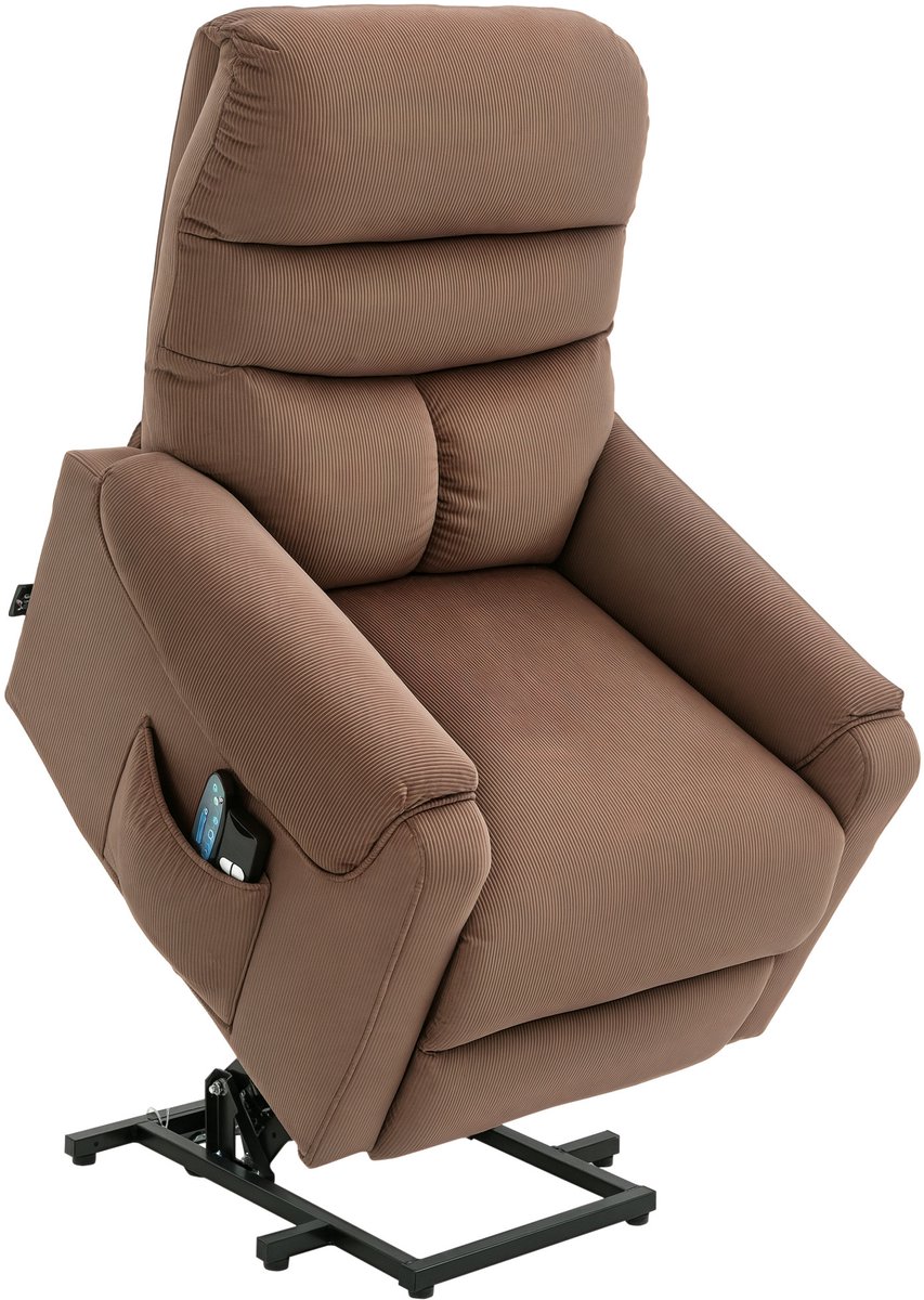 HOMCOM Relaxfauteuil met Sta-op Hulp en Ligfunctie