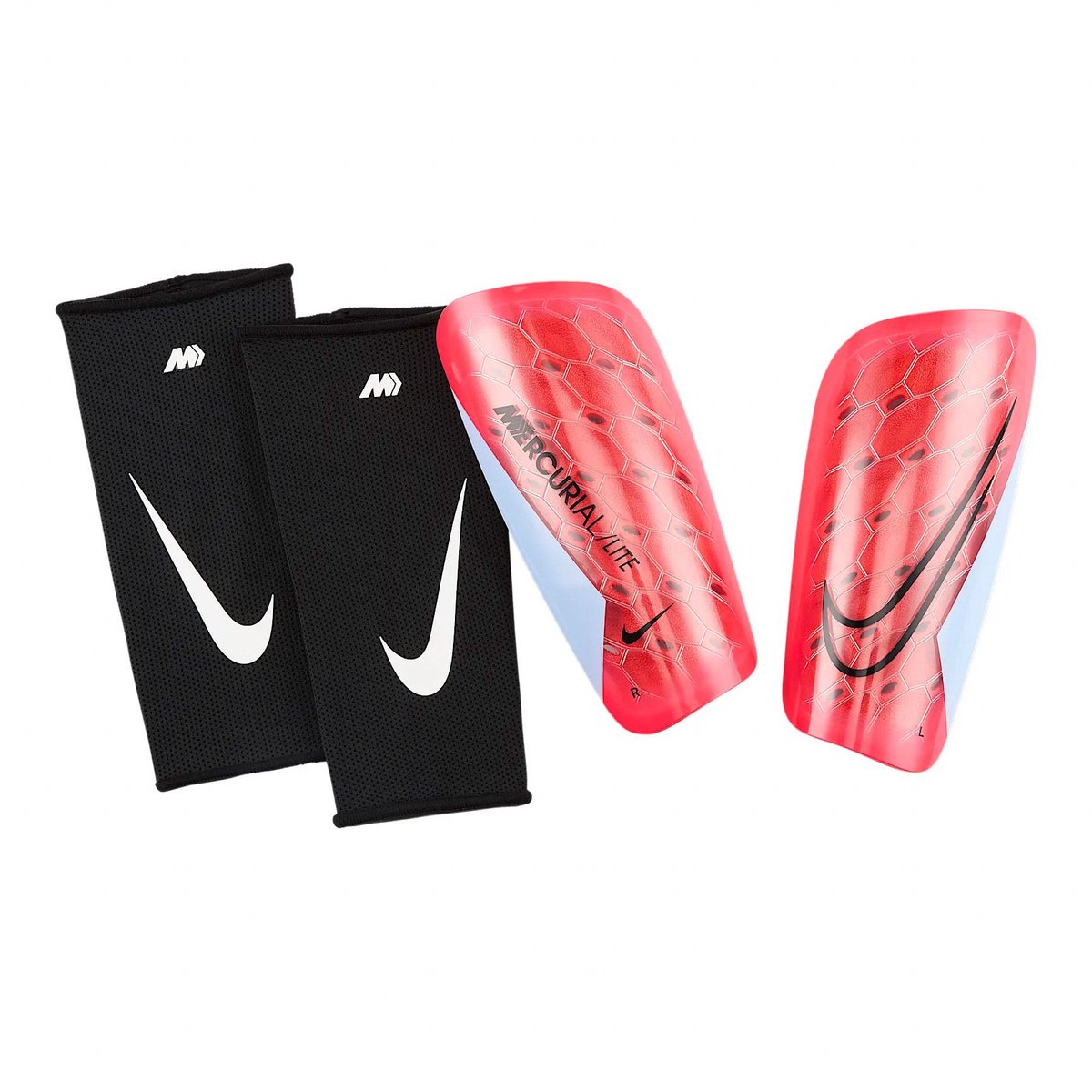 NIKE - mercurial lite soccer shin guard - Scheenbeschermer heren - Rood - Maat XL