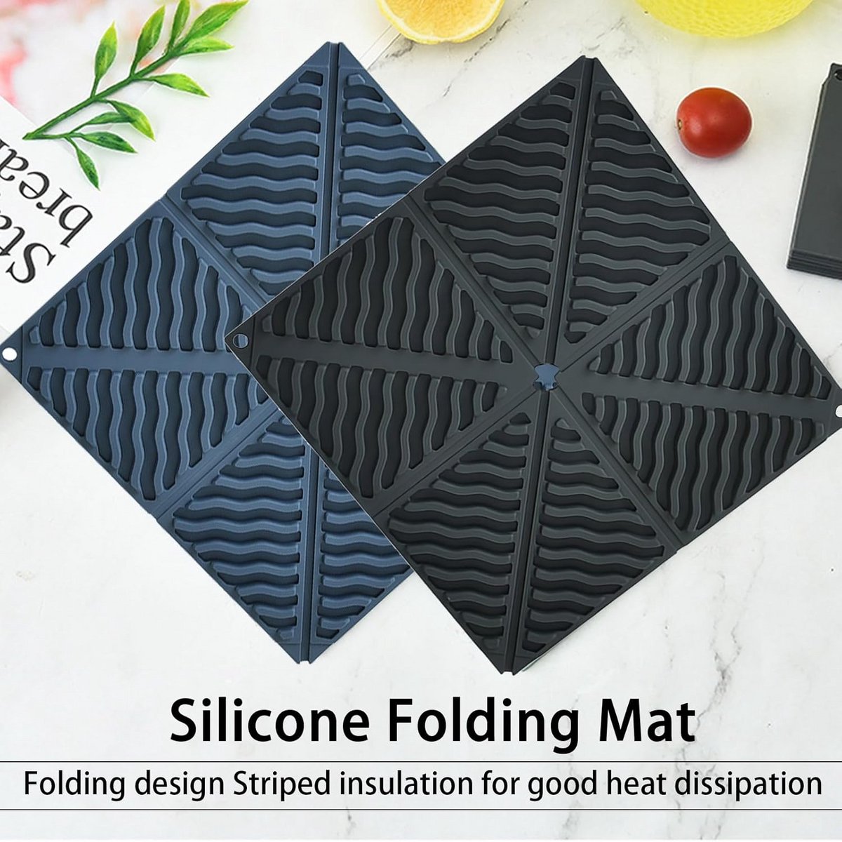 4x Siliconen Onderzetters & Pannenlappen - Hittebestendig & Antislip - Opvouwbaar