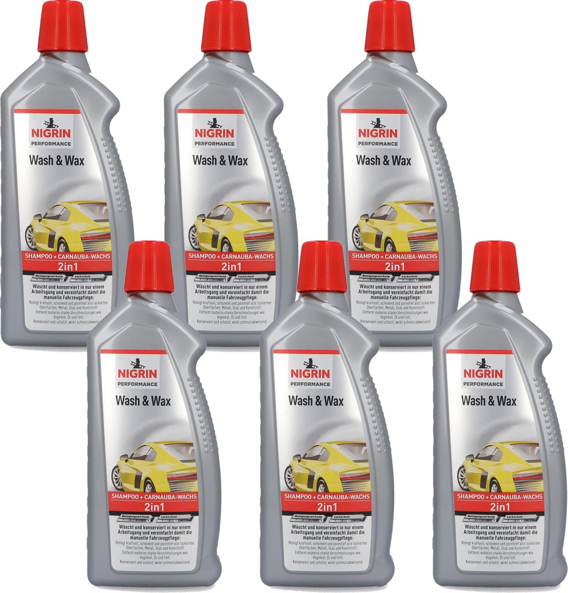 6x Performance 2in1 Wash & Wax 1L