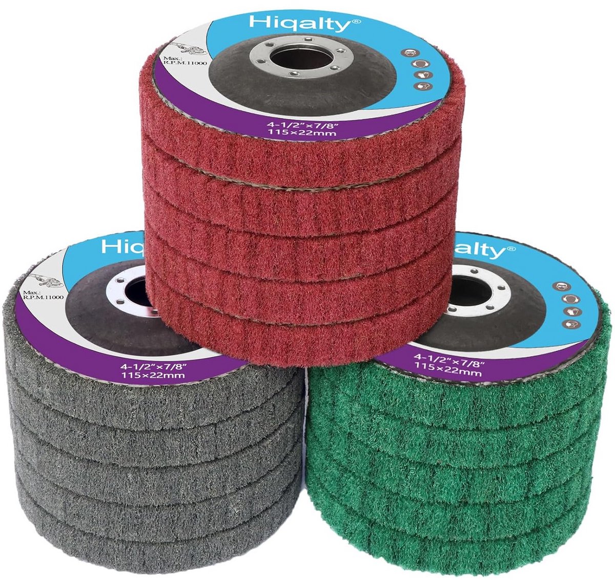 15 Delige Nylon Fiber Schuur- en Polijstschijven voor Haakse Slijper