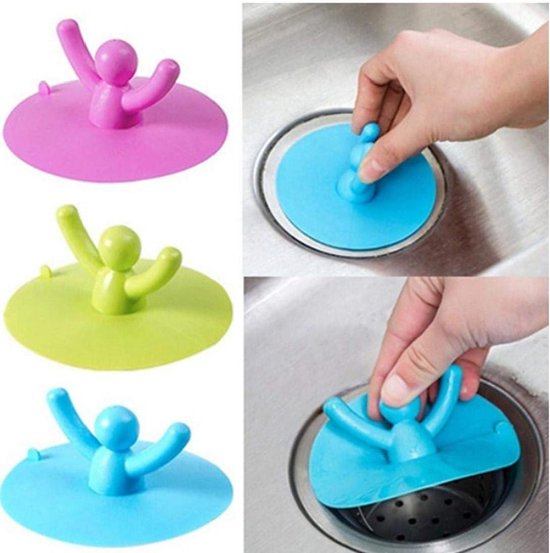 Siliconen badafvoerstop - 2-pack lekvrije pluggen die veilig verzegeld Siliconen badafvoerstop - 2-pack lekvrije pluggen die veilig verzegeld