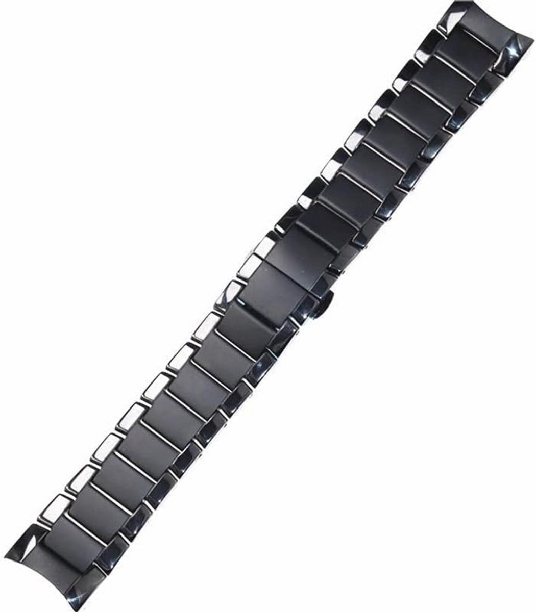 Keramische Horlogeband 22mm 24mm Zwart Glad Mat voor Heren Horloges