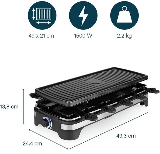 Princess Gourmetstel XL 10 instelbaar gourmet, fondu