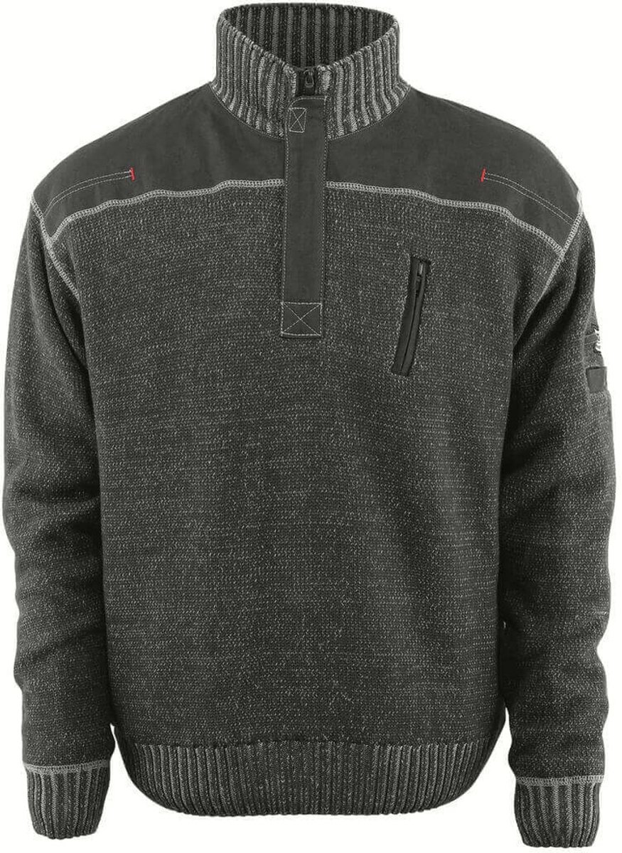 Mascot Frontline Gebreide trui met korte rits 50354-835 - lichtantraciet - 4XL