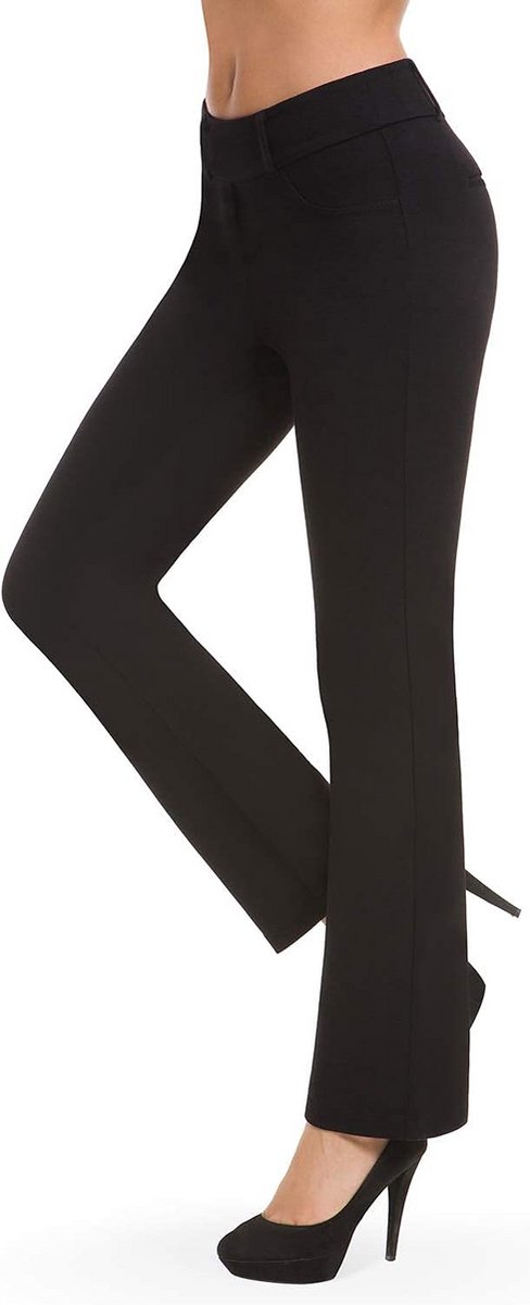 Stijlvolle Zakelijke Pantalon voor Dames met Hoge Taille en Stretchende Pasvorm