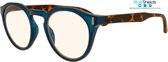 BlueShields by Icon Eyewear RFE352 Nemo Beelschermbril sterkte +3.00 - Petrol/Tortoise - Blauw licht filter