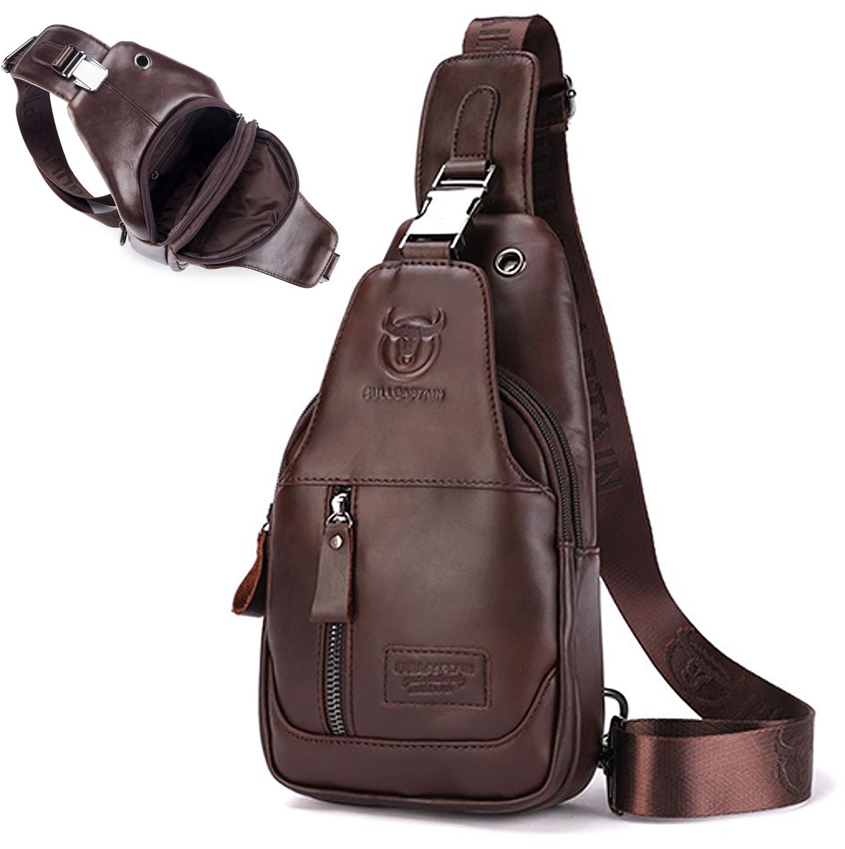 Wishdor Heren Borsttas van Volleer – Stijlvolle Minimalistische Crossbody Tas voor Dagelijks Gebruik en Reizen