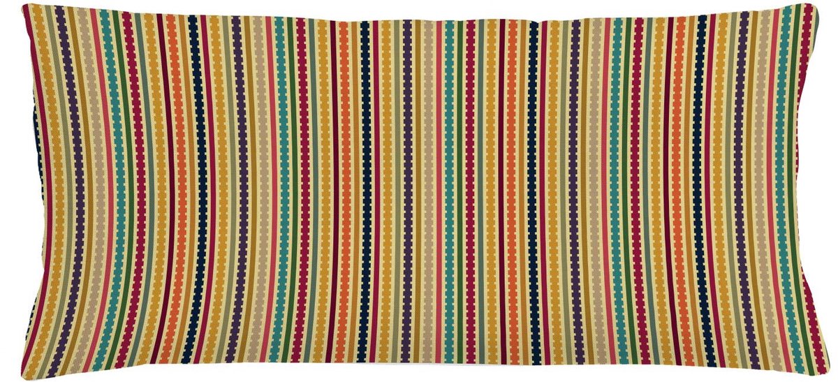 ABAKUHAUS Gestreepte kussenhoes – 90x40 cm – met rits – mosterdgeel