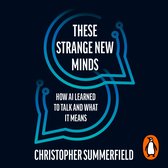 Boek 'These Strange New Minds' over hoe AI leerde praten, met tekst en pinguïnlogo van Penguin.