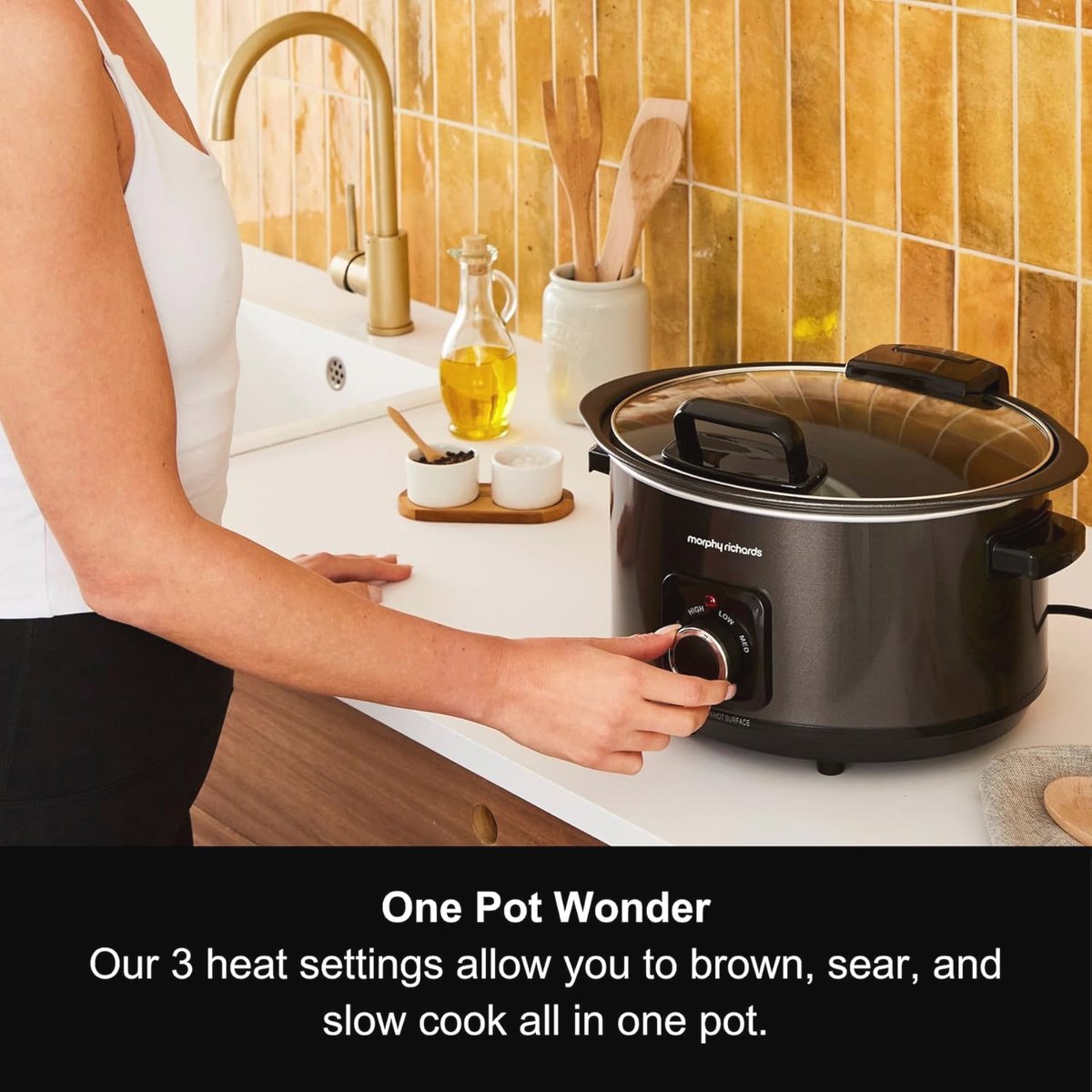 Slowcooker 6.5L met Scharnierend Deksel - afbeelding 3