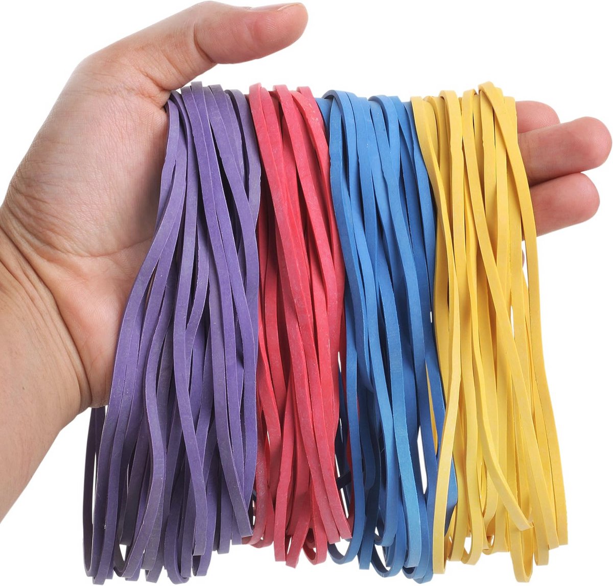 Grote elastiekjes - 120 stuks in diverse kleuren - Perfect voor kantoor en thuis