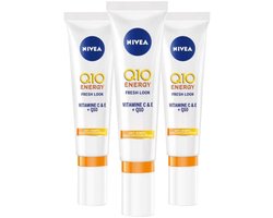 NIVEA Q10 Anti-Rimpel en Energy Oogcontourcreme - 3 x 15 ml - Voordeelverpakking
