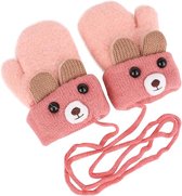 2 paar handschoenen voor kinderen, wanten voor kinderen, cartoon, warme fleece voering, handschoenen voor peuters van 3-6 jaar