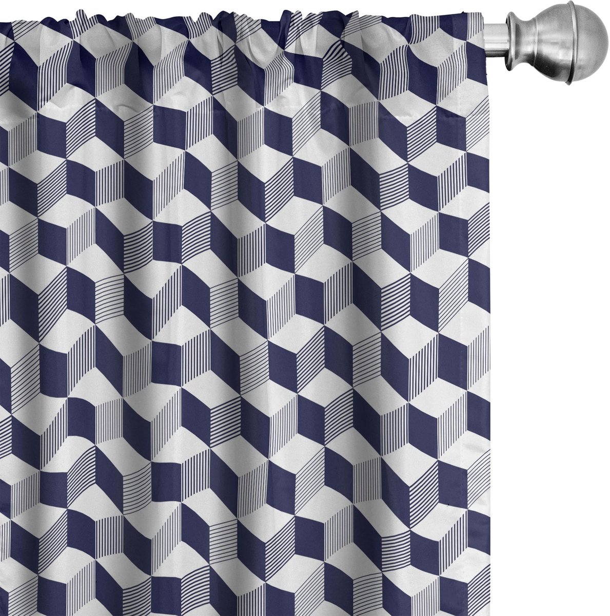 ABAKUHAUS nachtblauw – 2x voorhangpanelen van microvezel 75×245 cm
