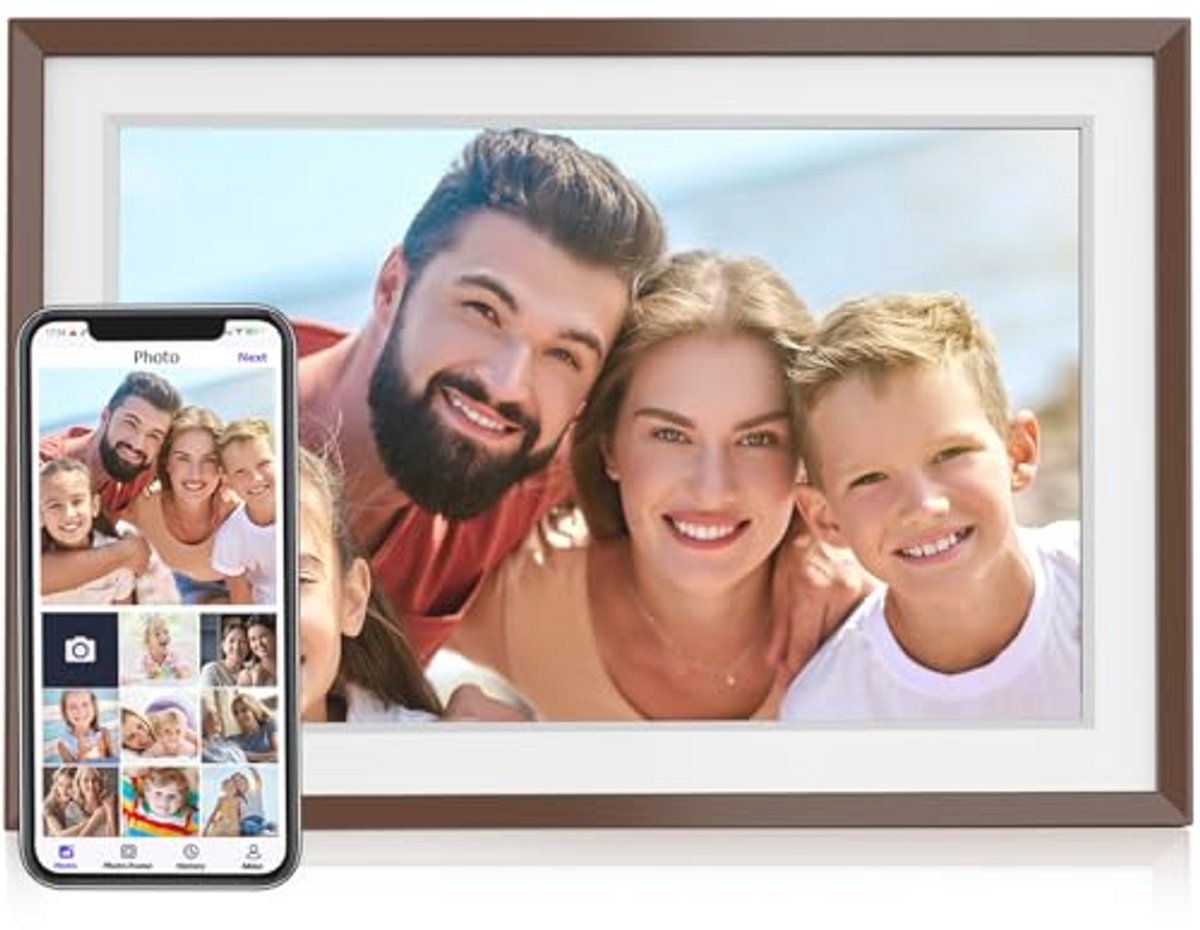 Digitale Fotolijst 10,1 Inch - Wifi & IPS HD Touchscreen - 16 GB Opslag en Diavoorstelling