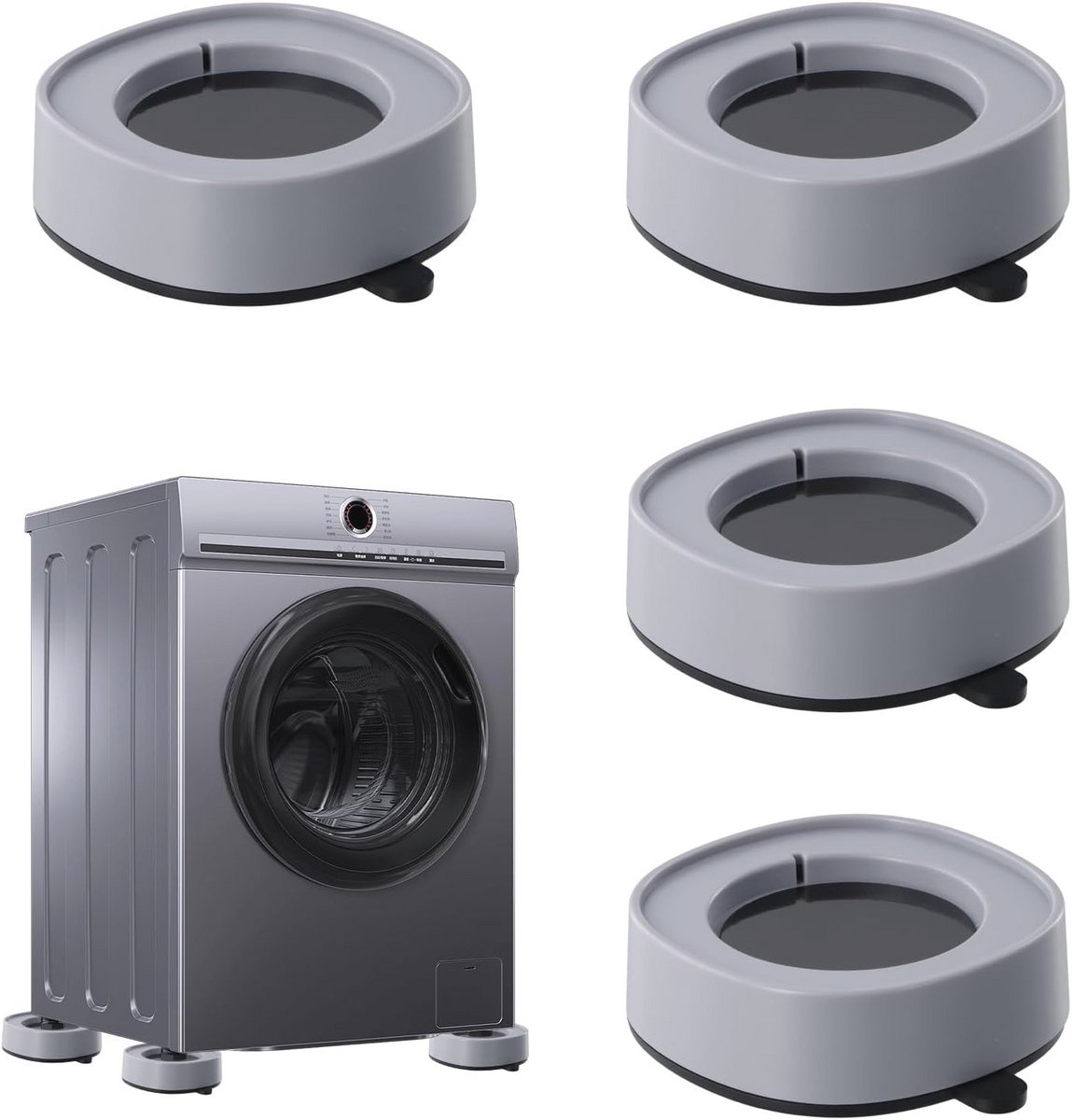Universele antislip anti-trillingsvoeten voor wasmachines en drogers - 2 cm