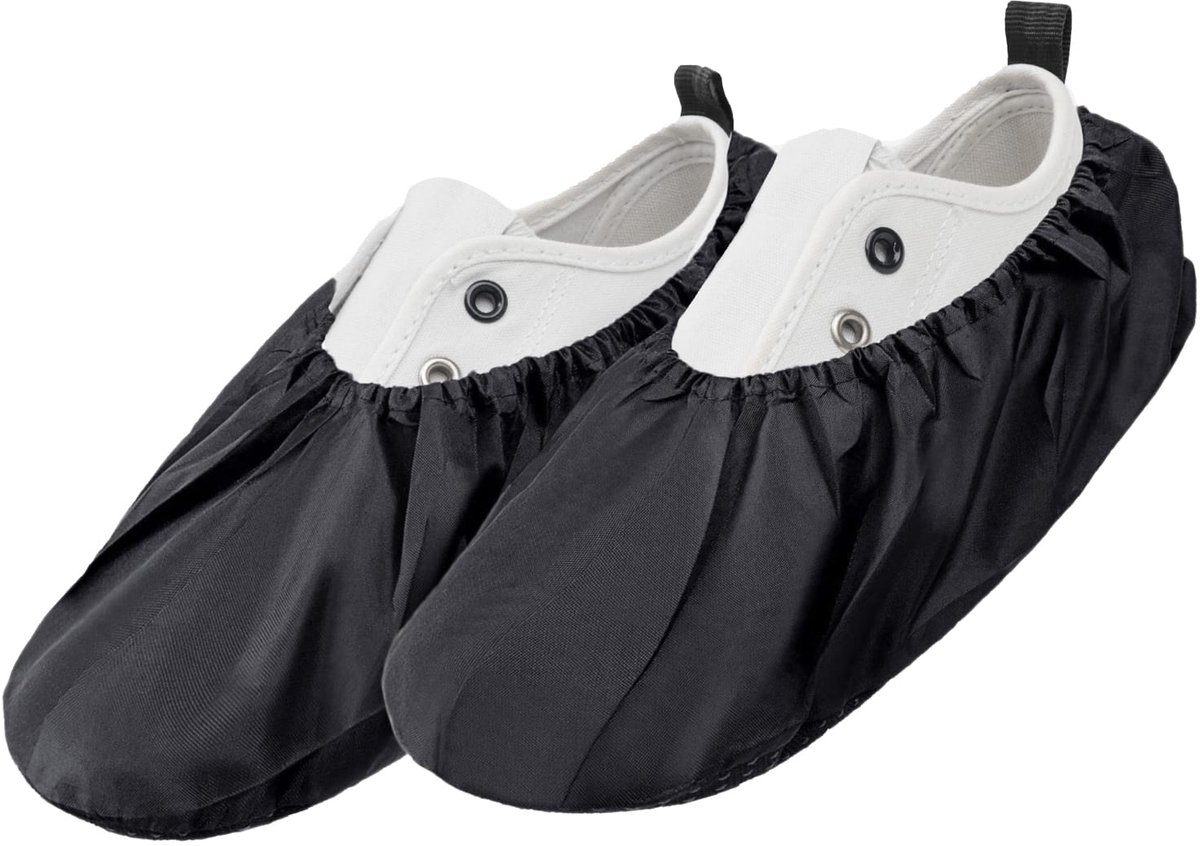 FEROCITY - Schoenovertrekken - Antislip, herbruikbaar - Unisex - Erwachsene - EU 38-45 - Polyester - Zwart