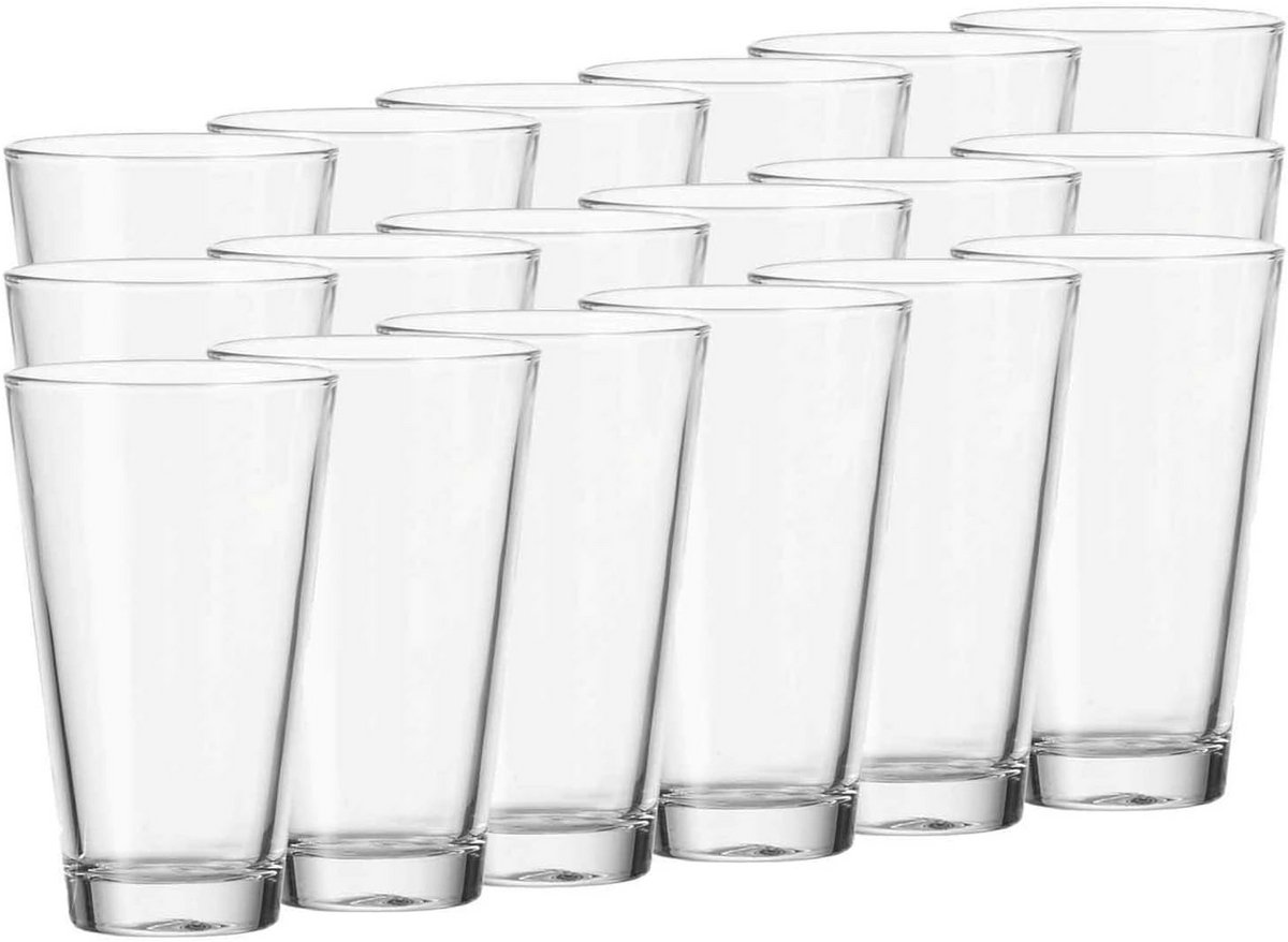 Drinkglazen Set van 18 - Vaatwasmachinebestendige Waterglazen van Glas - 300 ml